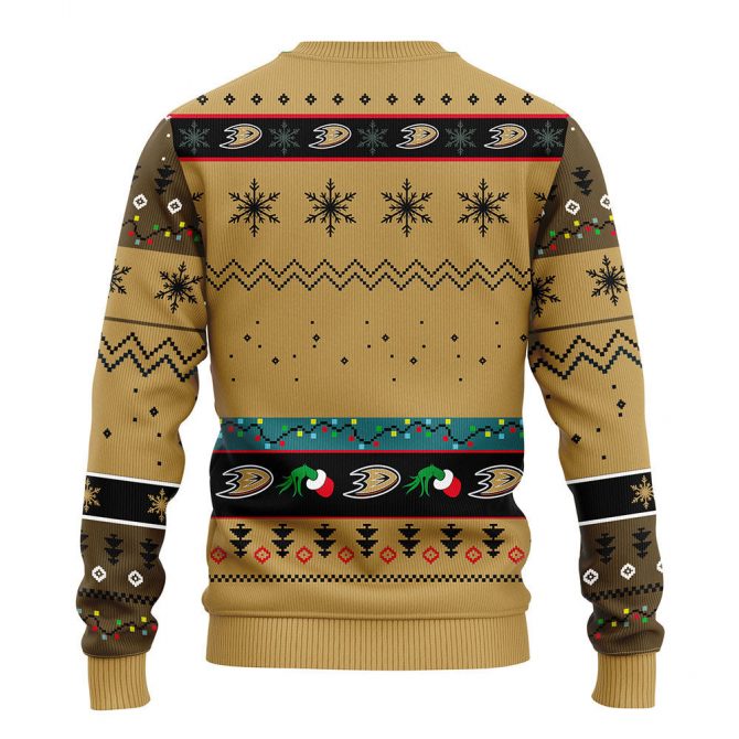 Anaheim Ducks Grinch Ugly Christmas Sweater, Grinch Xmas Sweater - Image 2