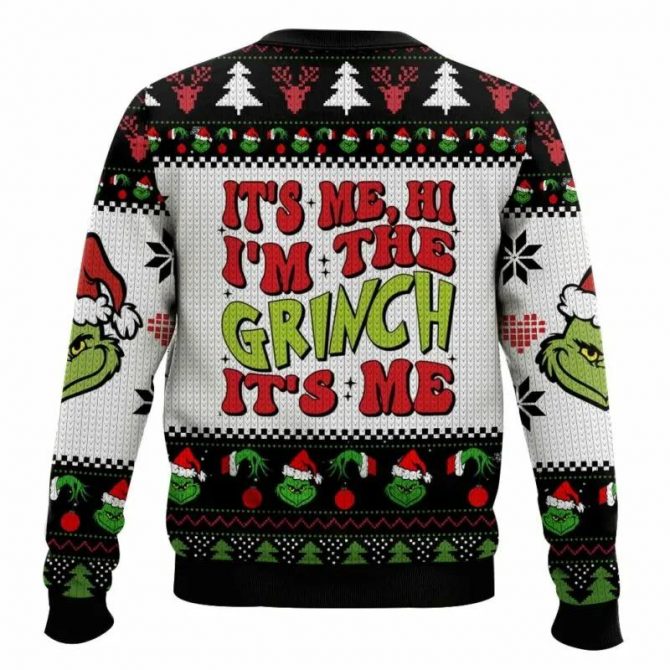 The Grinch Ugly Sweater, Grinch Holiday Sweater - Image 2