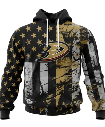 Anaheim Ducks, Specialized Jersey For America Graphic Hoodie