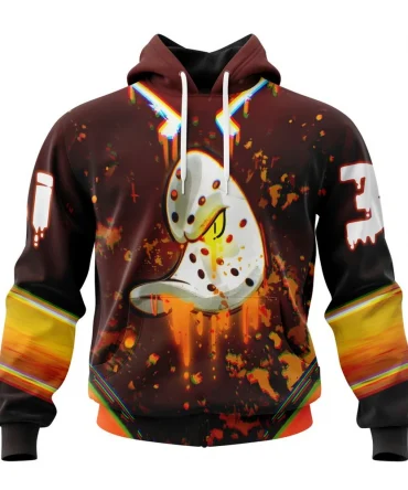 Anaheim Ducks, Specialized Jersey For Halloween Night Graphic Hoodie
