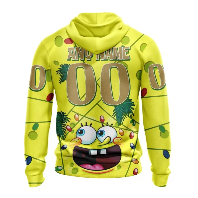 Anaheim Ducks, Specialized Jersey With Spongebob Graphic Hoodie - Image 2