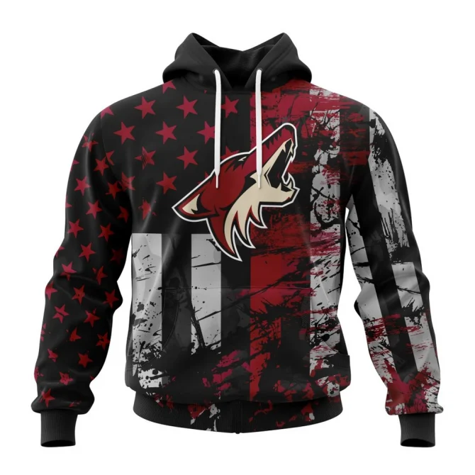 Arizona Coyotes, Specialized Jersey For America Graphic Hoodie