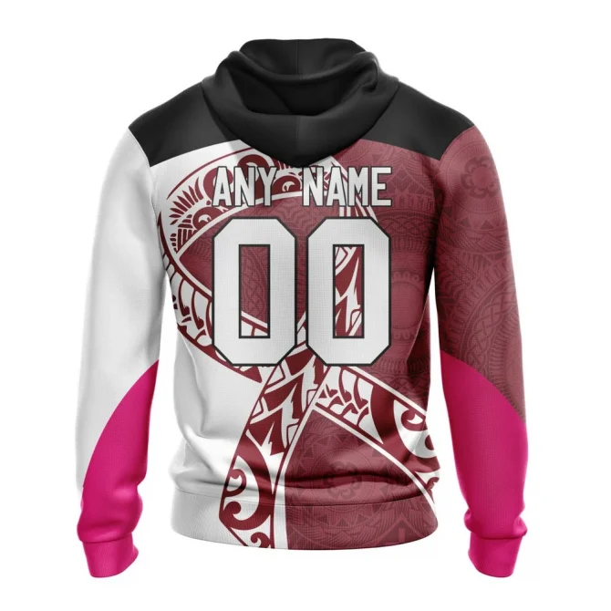 Arizona Coyotes, Specialized Samoa Fights Cancer Jersey Graphic Hoodie - Image 2