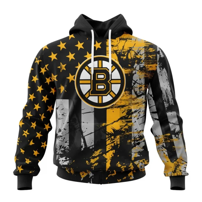 Boston Bruins, Specialized Jersey For America Graphic Hoodie