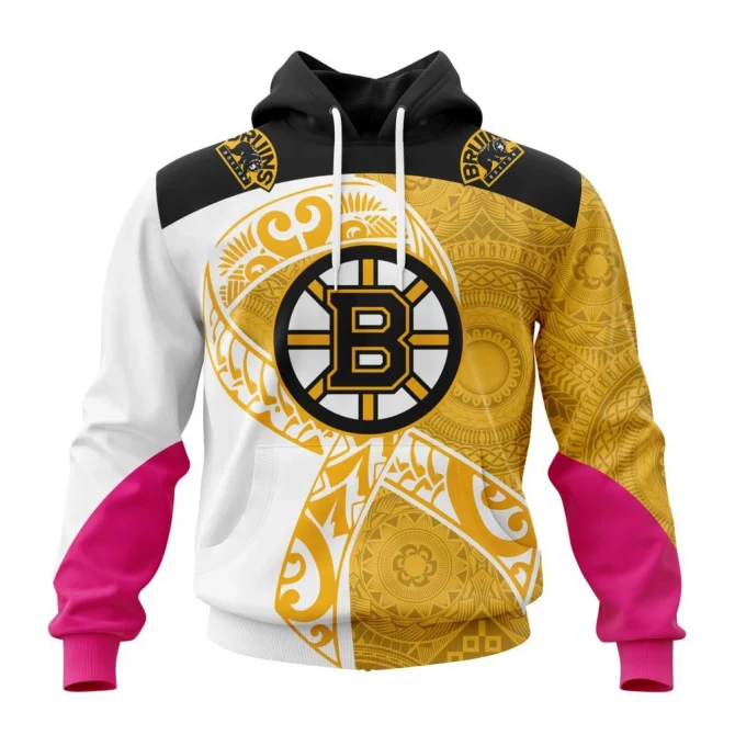 Boston Bruins, Specialized Samoa Fights Cancer Jersey Graphic Hoodie
