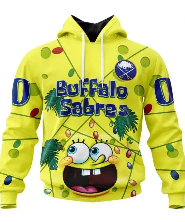 Buffalo Sabres, Specialized Jersey With Spongebob Graphic Hoodie