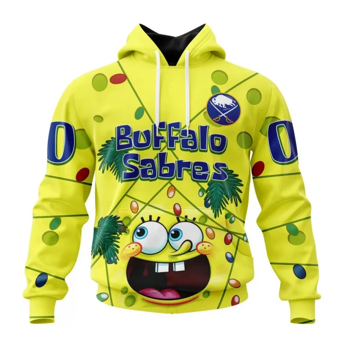 Buffalo Sabres, Specialized Jersey With Spongebob Graphic Hoodie
