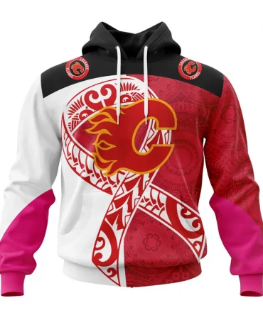 Calgary Flames Specialized Samoa Fights Cancer Jersey Graphic Hoodie