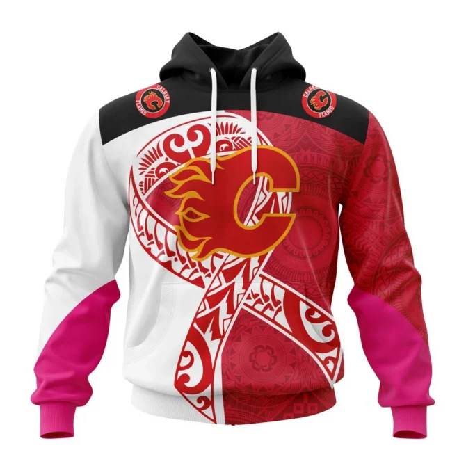 Calgary Flames Specialized Samoa Fights Cancer Jersey Graphic Hoodie