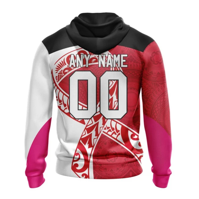 Calgary Flames Specialized Samoa Fights Cancer Jersey Graphic Hoodie - Image 2