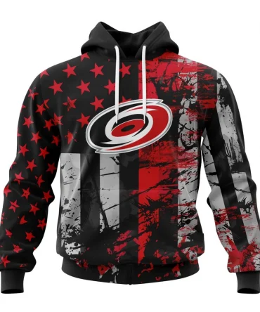 Carolina Hurricanes, Specialized Jersey For America Graphic Hoodie