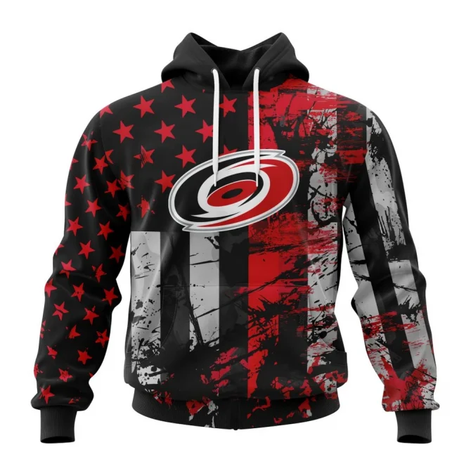 Carolina Hurricanes, Specialized Jersey For America Graphic Hoodie
