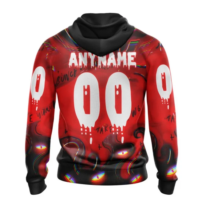 Carolina Hurricanes, Specialized Jersey For Halloween Night Graphic Hoodie - Image 2