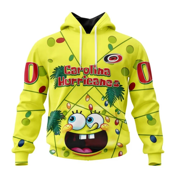 Carolina Hurricanes, Specialized Jersey With Spongebob Graphic Hoodie
