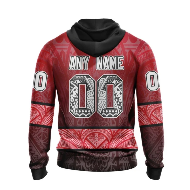 Carolina Hurricanes, Specialized Native With Samoa Culture Graphic Hoodie - Image 2