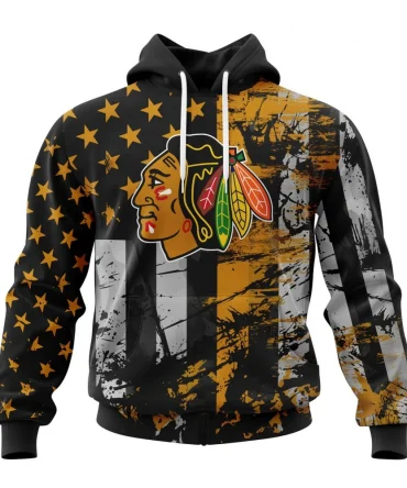 Chicago Blackhawks, Specialized Jersey For America Graphic Hoodie