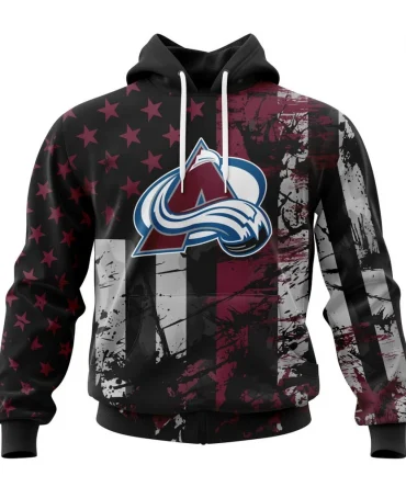 Colorado Avalanche, Specialized Jersey For America Graphic Hoodie