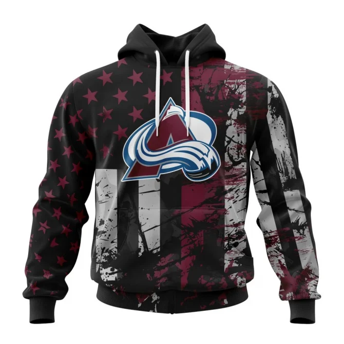 Colorado Avalanche, Specialized Jersey For America Graphic Hoodie