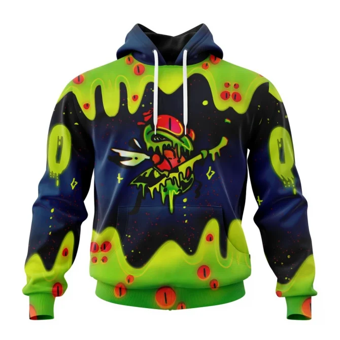Columbus Blue Jackets, Specialized Jersey For Halloween Night Graphic Hoodie