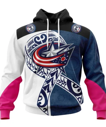 Columbus Blue Jackets, Specialized Samoa Fights Cancer Jersey Graphic Hoodie