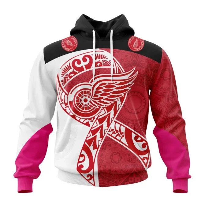 Detroit Red Wings, Specialized Samoa Fights Cancer Jersey Graphic Hoodie