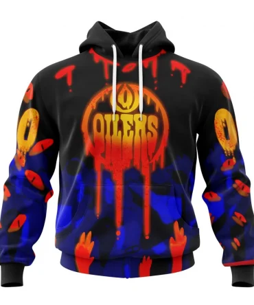 Edmonton Oilers Specialized Jersey For Halloween Night Graphic Hoodie