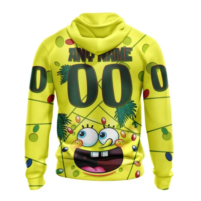 Minnesota Wild, Specialized Jersey With Spongebob Graphic Hoodie - Image 2