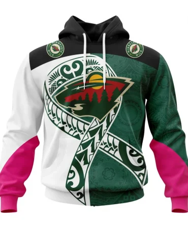 Minnesota Wild, Specialized Samoa Fights Cancer Jersey Graphic Hoodie