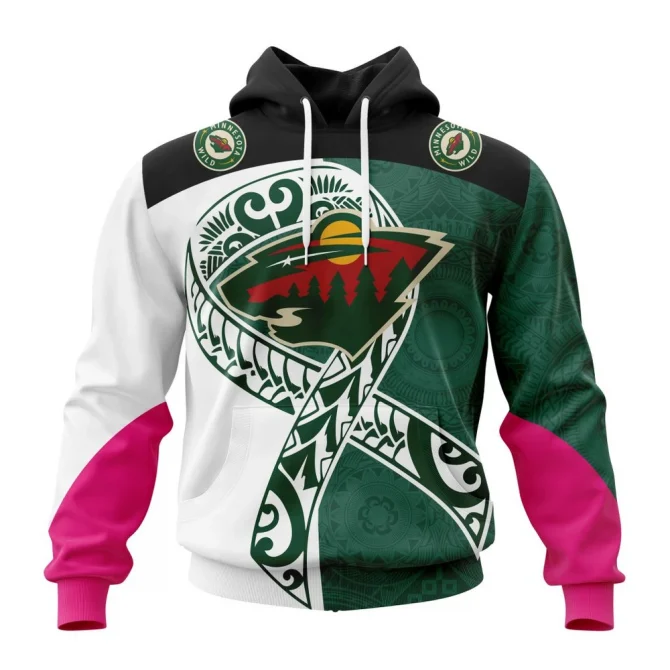 Minnesota Wild, Specialized Samoa Fights Cancer Jersey Graphic Hoodie