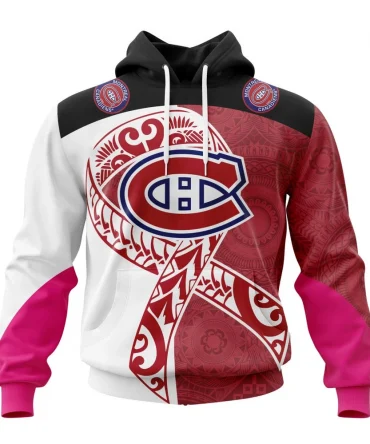 Montreal Canadiens Specialized Samoa Fights Cancer Jersey Graphic Hoodie