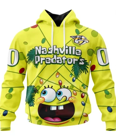 Nashville Predators, Specialized Jersey With Spongebob Graphic Hoodie