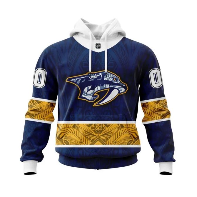 Nashville Predators, Specialized Native With Samoa Culture Graphic Hoodie