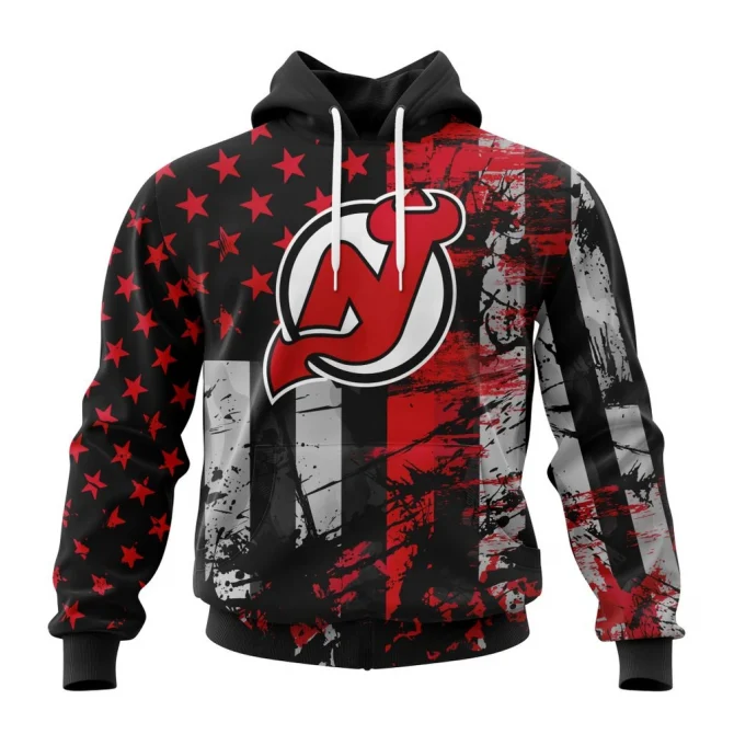 New Jersey Devils, Specialized Jersey For America Graphic Hoodie