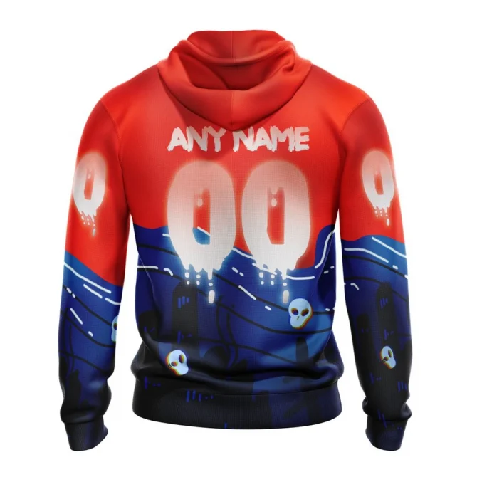 New York Islanders, Specialized Jersey For Halloween Night Graphic Hoodie - Image 2