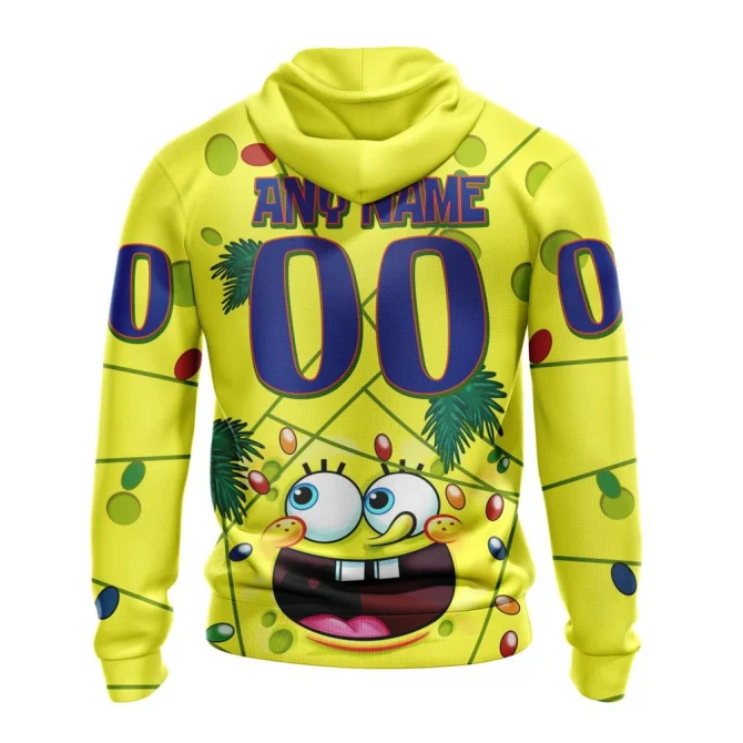 New York Islanders, Specialized Jersey With Spongebob Graphic Hoodie - Image 2