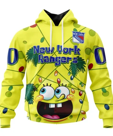 New York Rangers, Specialized Jersey With Spongebob Graphic Hoodie