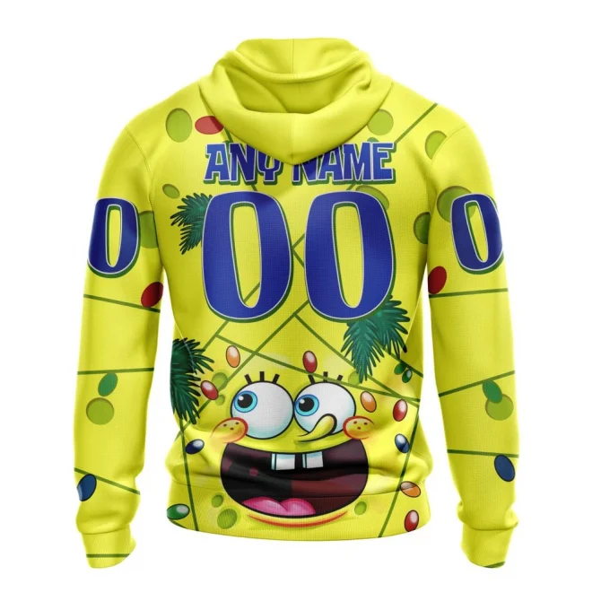 New York Rangers, Specialized Jersey With Spongebob Graphic Hoodie - Image 2