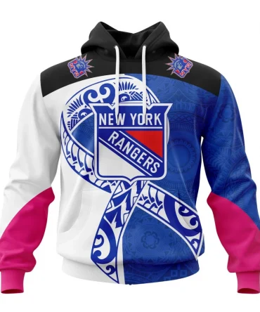 New York Rangers, Specialized Samoa Fights Cancer Jersey Graphic Hoodie