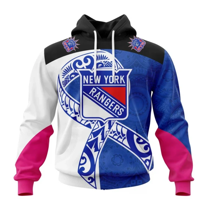 New York Rangers, Specialized Samoa Fights Cancer Jersey Graphic Hoodie