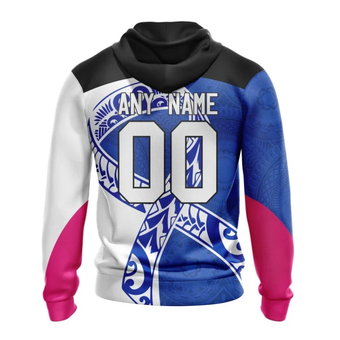 New York Rangers, Specialized Samoa Fights Cancer Jersey Graphic Hoodie - Image 2