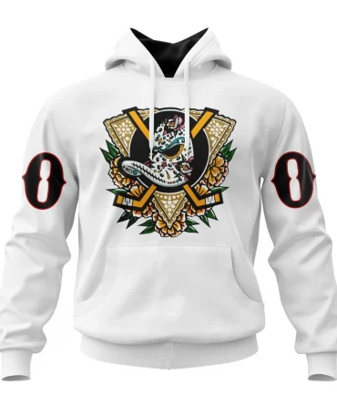 NHL Anaheim Ducks Dia De Muertos Night Graphic Hoodie
