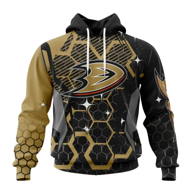 NHL Anaheim Ducks, Specialized Design With Motocross Syle Graphic Hoodie