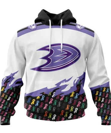 NHL Anaheim Ducks, Specialized Kits In October We Stand Together We Can Beat Cancer Graphic Hoodie