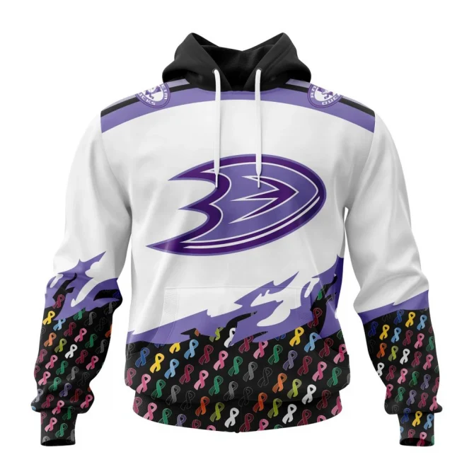 NHL Anaheim Ducks, Specialized Kits In October We Stand Together We Can Beat Cancer Graphic Hoodie