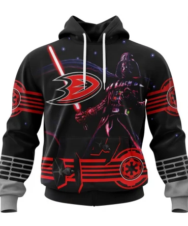 NHL Anaheim Ducks, Specialized Starwar Darth Vader Version Jersey Graphic Hoodie