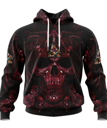 NHL Arizona Coyotes Special Design With Skull Art Graphic Hoodie