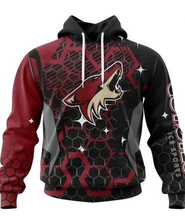 NHL Arizona Coyotes, Specialized Design With Motocross Syle Graphic Hoodie