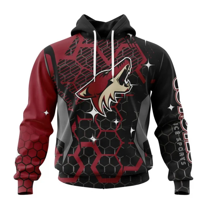 NHL Arizona Coyotes, Specialized Design With Motocross Syle Graphic Hoodie