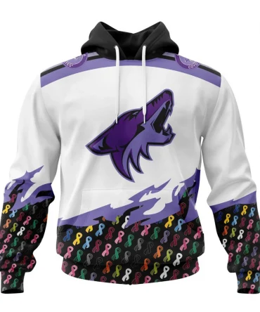NHL Arizona Coyotes, Specialized Kits In October We Stand Together We Can Beat Cancer Graphic Hoodie