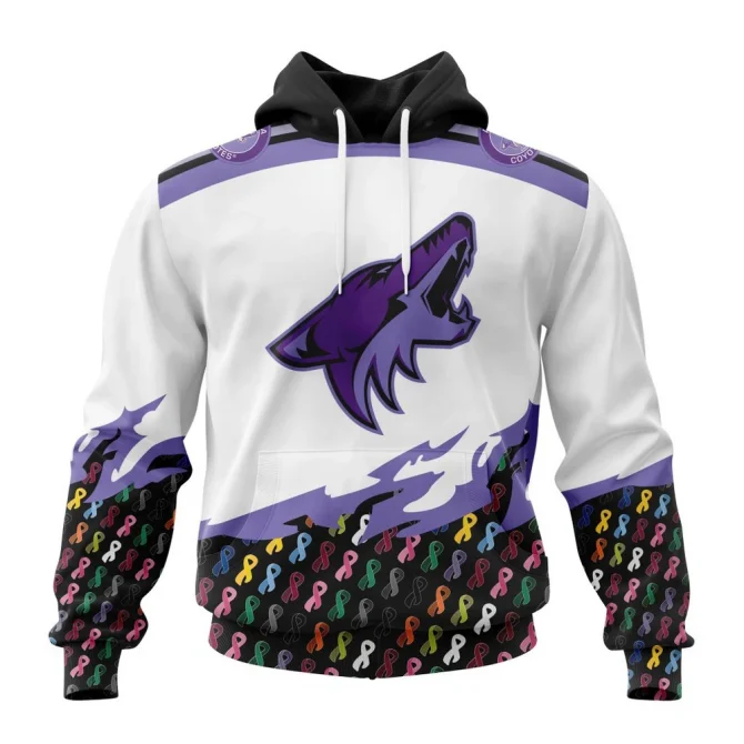 NHL Arizona Coyotes, Specialized Kits In October We Stand Together We Can Beat Cancer Graphic Hoodie